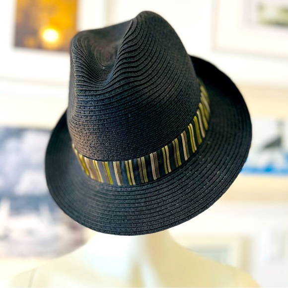 New never worn summer fedora style hat black - Picture 1 of 11